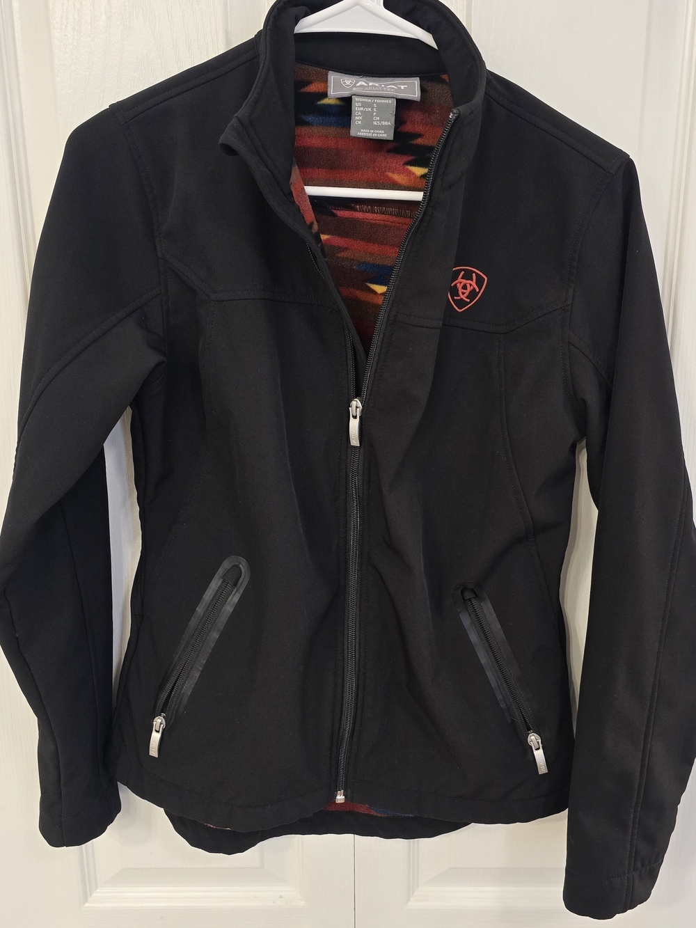Ariat Black Softshell Utility Jacket with Multicolor Lining